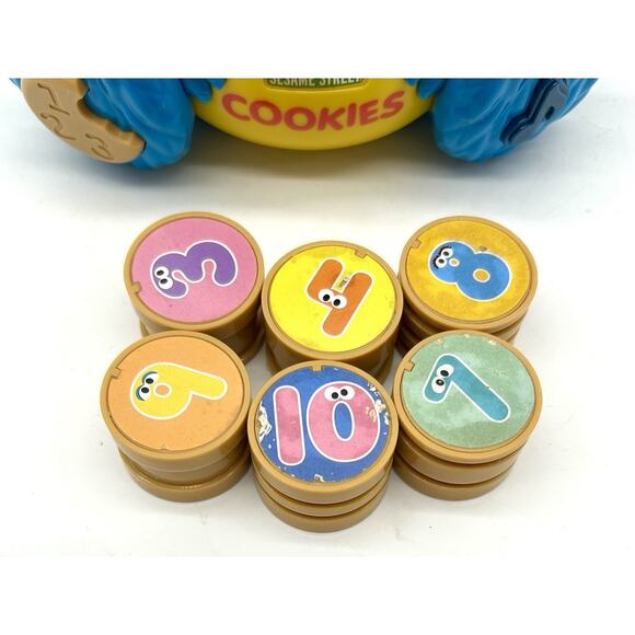 Sesame Street Cookie Monster's Counting Jar Activity Toy 6 Cookies Working - Picture 2 of 13